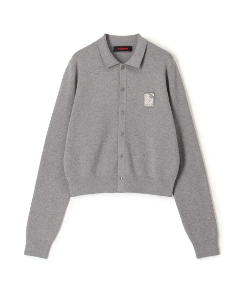 CABaN（キャバン） カーディガン コットンカシミヤ パールロゴポロ