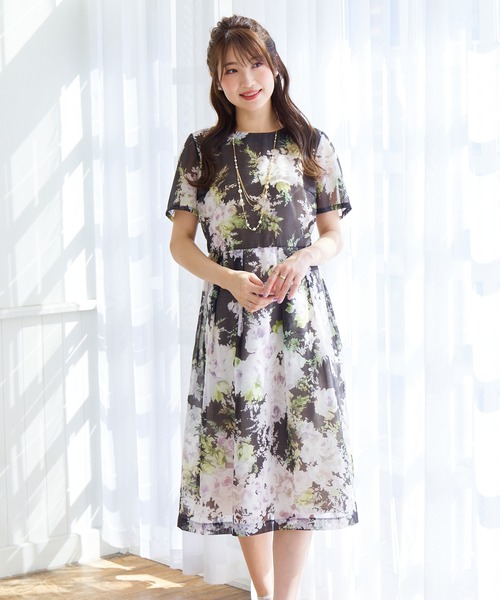 Rose Tiara（ローズティアラ） ワンピース ローズプリントワンピース