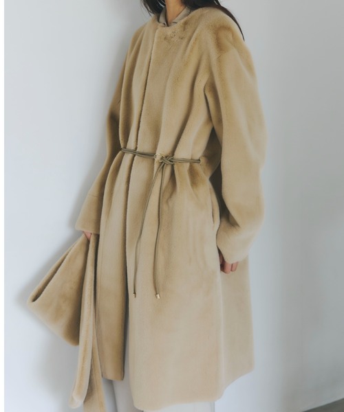 anuans（アニュアンス） ノーカラーコート コート ECOPELノーカラー