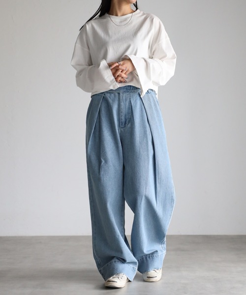 CREARE -LINO- ジーンズ リラックス ワイド ルーズ コットンデニム