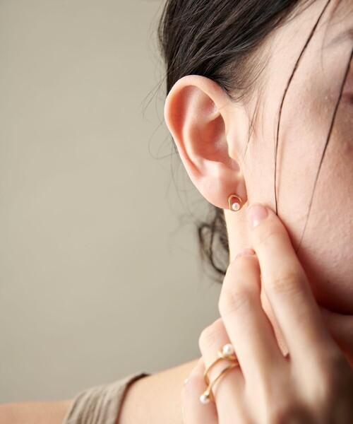 ete bijoux（エテ ビジュー） ピアス K18YG クラフト パール ピアス