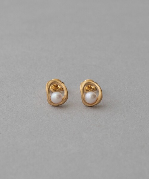 ete bijoux（エテ ビジュー） ピアス K18YG クラフト パール ピアス