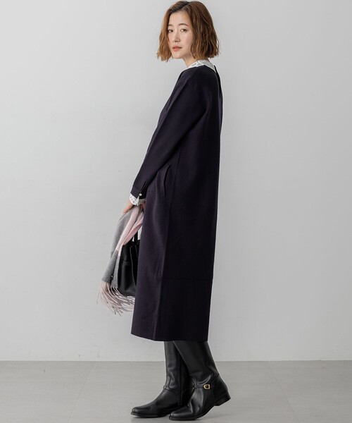 23区（ニジュウサンク） ワンピース ヴィスコースストレッチ レース襟