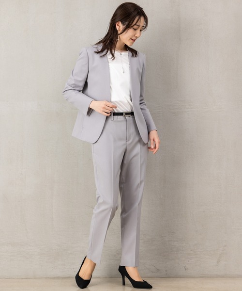 ROBEDECORA セットアップ 「洗えるスーツ」ノーカラージャケット