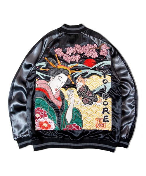 JACKROSE（ジャックローズ） スカジャン YOIDORE 舞妓と犬 浮世絵