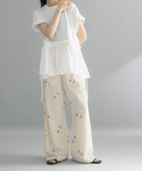 KBF（ケービーエフ） パンツ エンブロイダリーイージーパンツ