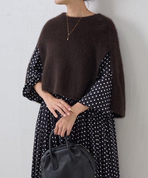 BEARDSLEY（ビアズリー） ニット セーター ファーニットポンチョ