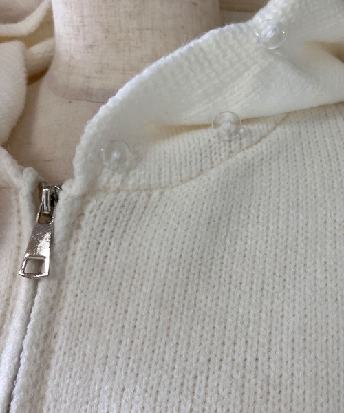 meJane（ミージェーン） パーカー 2WAYファー フードニットパーカー