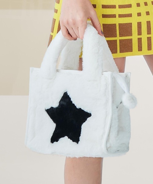 archivio（アルチビオ） トートバッグ 「LADIES」星柄ファーバッグ