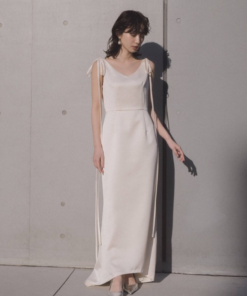 kaene（カエン） ドレス サテンリボンドレス「white collection