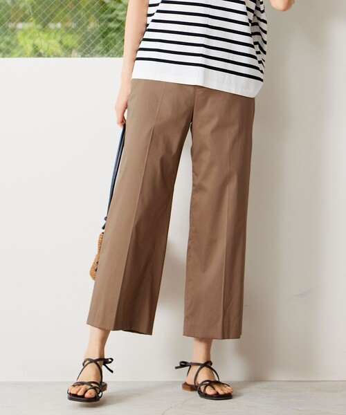 自由区（ジユウク） パンツ 「接触冷感・洗える」コットンサテン