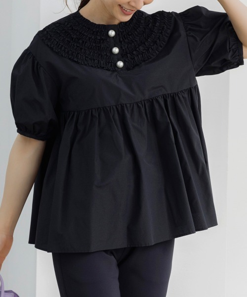 Sono（ソーノ） ブラウス シャツ 「SONO/ソーノ」ちびフリルブラウス