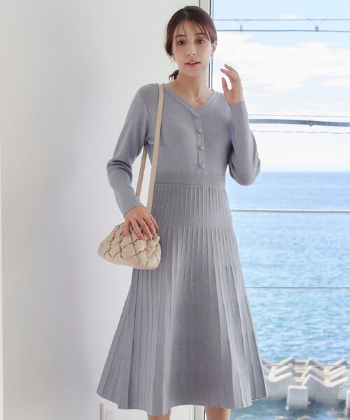 Tiaclasse ワンピース くるみ釦ニットワンピース : ZOZOTOWN Yahoo!店