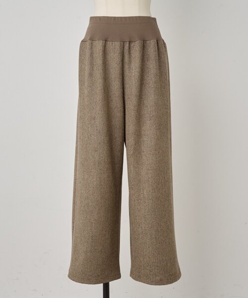 BEARDSLEY（ビアズリー） パンツ ウエストリブネップツイードパンツ