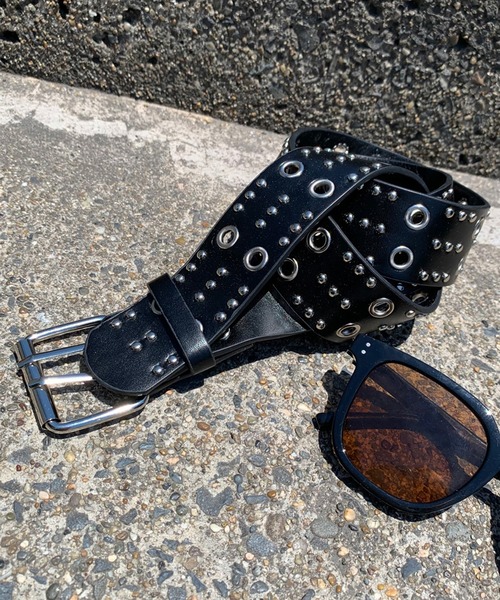 non-hedge（ノンヘッジ） ベルト ダブルハトメスタッズベルト