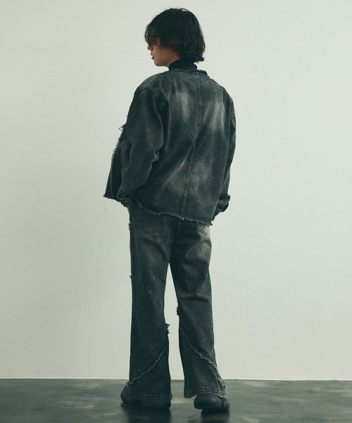 Shoowtime（ショウタイム） セットアップ Colorless fringe zip-up