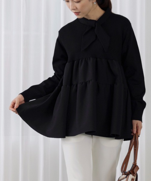 Sono（ソーノ） ニット セーター 「SONO/ソーノ」ティアードフレア