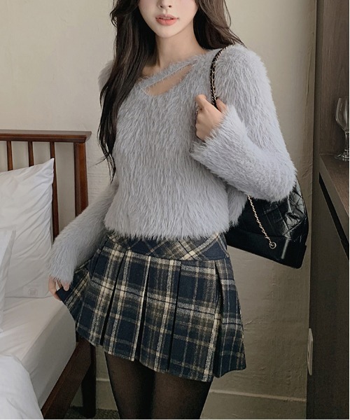 gossip!ロサンゼルス スカート チェック柄 プリーツミニスカート Y2K