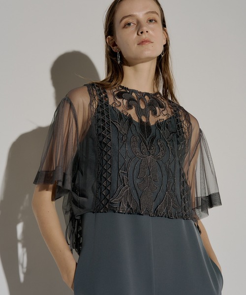 LE'RURE パンツドレス Jacquard lace pants dress : ZOZOTOWN Yahoo!店