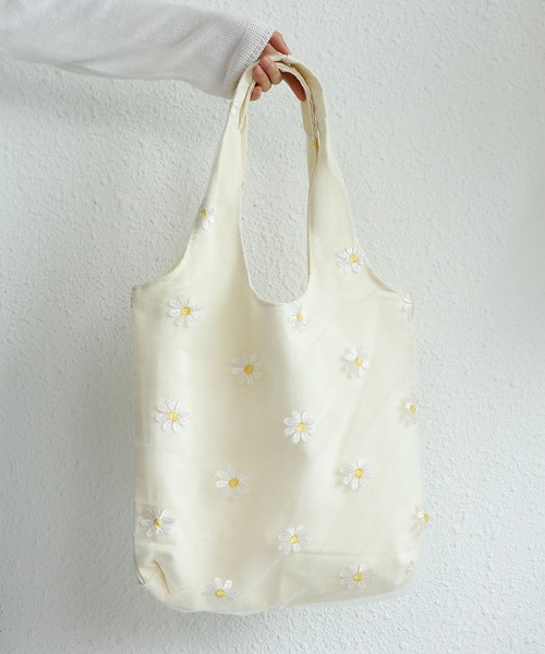 LA VORAGINE（ラ ヴォラジネ） トートバッグ 刺繍レース布帛バッグ