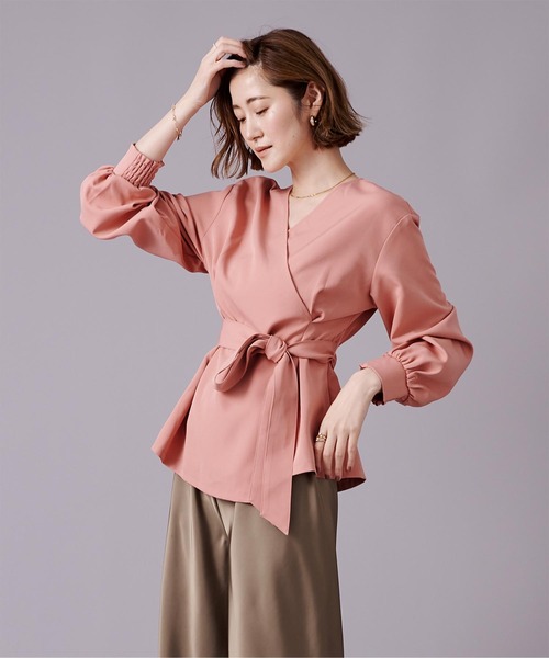 ur's（ユアーズ） ブラウス シャツ ベルト付ウエストタック