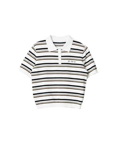 Her lip to ポロシャツ ポロ Multi Border Polo Top レディース