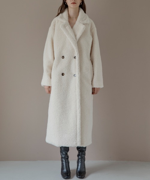 ACYM（アシーム） コート アウター テディボアロングコート レディース