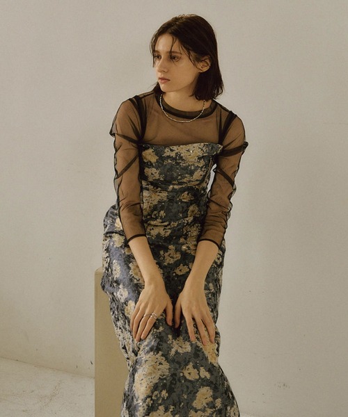 LE'RURE ドレス Meandering Jacquard pencil dress : ZOZOTOWN Yahoo