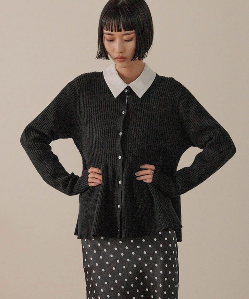 LOWRYS FARM（ローリーズファーム） カーディガン ペプラムニット