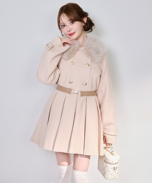 one after another NICE CLAUP コート アウター フェイクファー襟