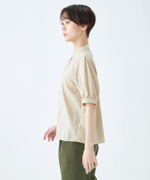 SUIT SELECT ブラウス シャツ 「吸水速乾・ストレッチ素材」ほんのり