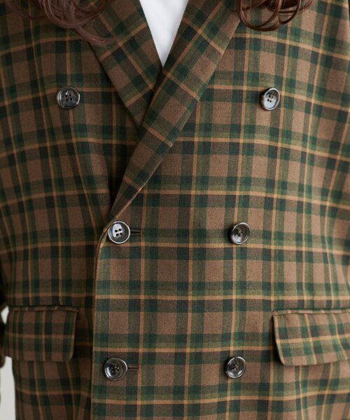 Discoat（ディスコート） コート アウター チェックWブレスト