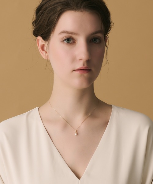 agete（アガット） ネックレス K10／シルバーチャームセットネックレス