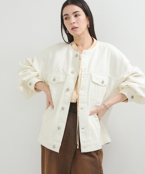 LE CERCLE par rope' デニムジャケット gジャン ノーカラーデニム