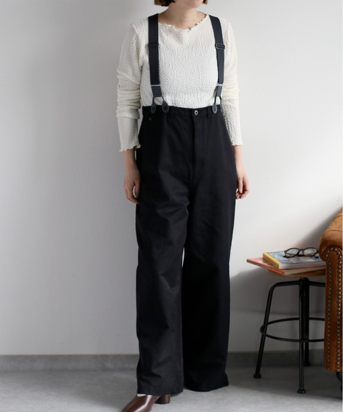 cepo（セポ） パンツ サスペンダーツイルワイドパンツ「低身長 / 高