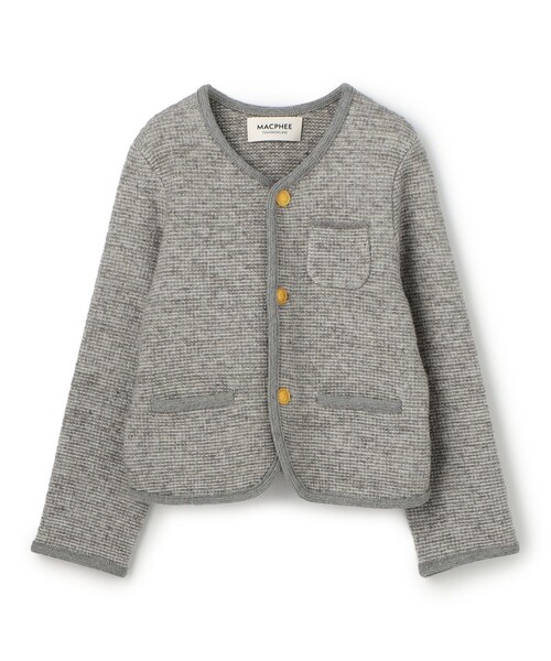 MACPHEE（マカフィー） カーディガン ウールツイーディー クルーネック