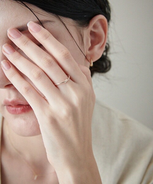 ete（エテ） 指輪 リング 「レイヤード」 K10YG ダイヤモンド リング