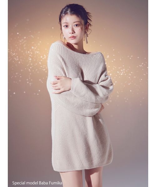 SNIDEL（スナイデル） ワンピース ラクーンミニニットワンピース