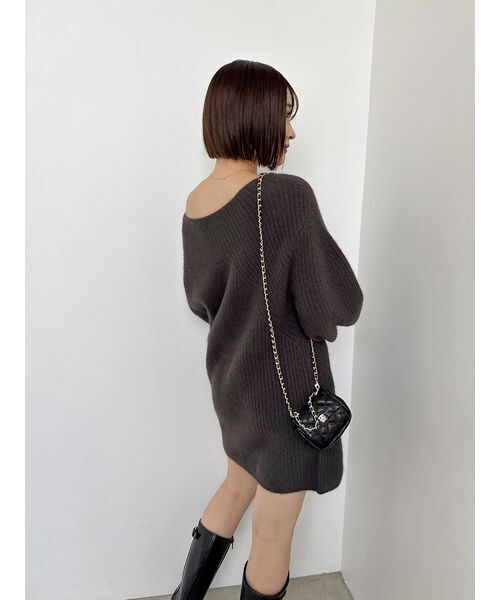 SNIDEL（スナイデル） ワンピース ラクーンミニニットワンピース