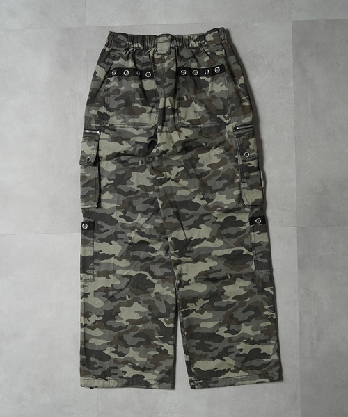 カーゴパンツ カモフラ サイドライン / Camouflage Sideline Cargo