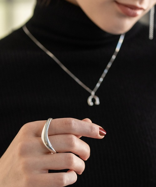 指輪 リング シルバー925 ダブルフィンガー 金属アレルギー対応「Grave