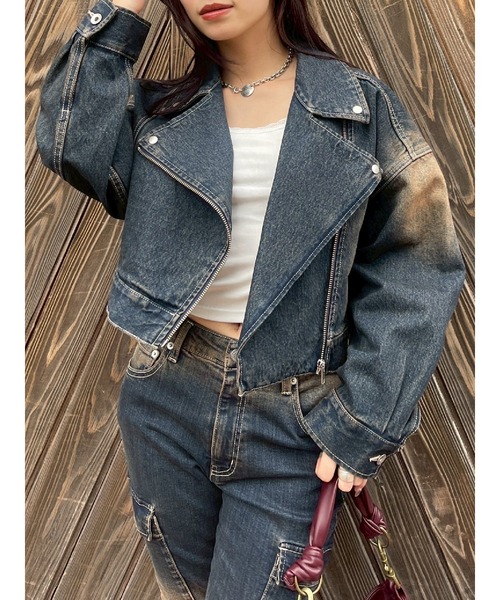 EVRIS（エヴリス） デニムジャケット gジャン グラデーションデニム