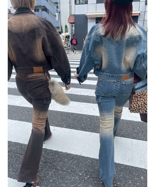 EVRIS（エヴリス） デニムジャケット gジャン グラデーションデニム