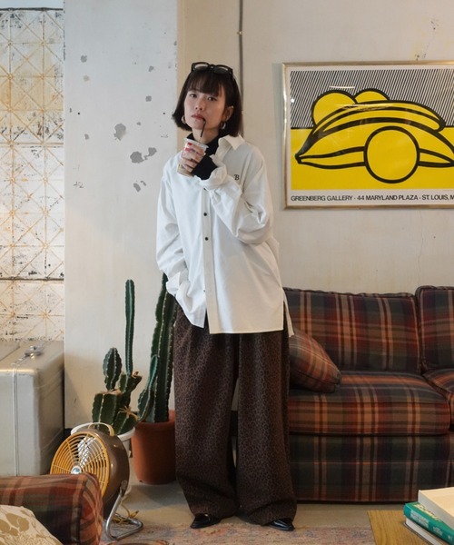 TEEN BOOP パンツ レオパードボリュームラフパンツ レディース