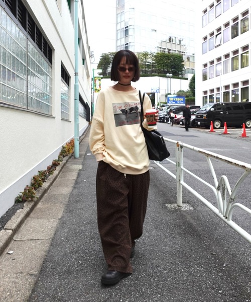 TEEN BOOP パンツ レオパードボリュームラフパンツ レディース