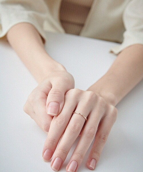 ete（エテ） 指輪 リング 「レイヤード」 K10YG ダイヤモンド リング