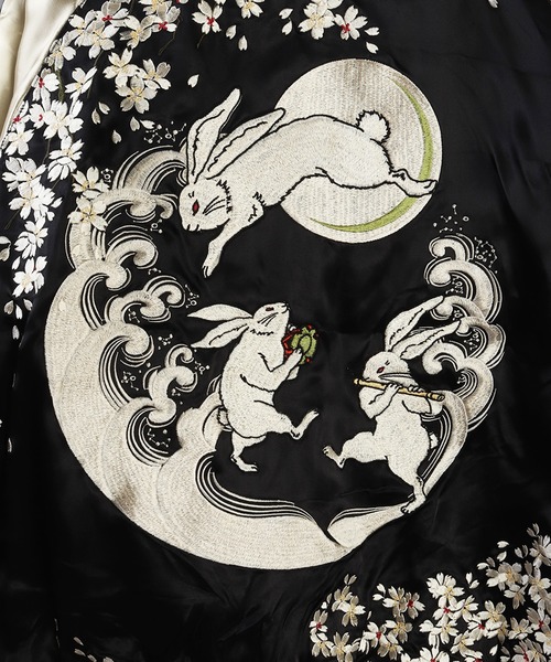 百花繚乱 スカジャン 和柄リバーシブルスカジャン（兎） メンズ