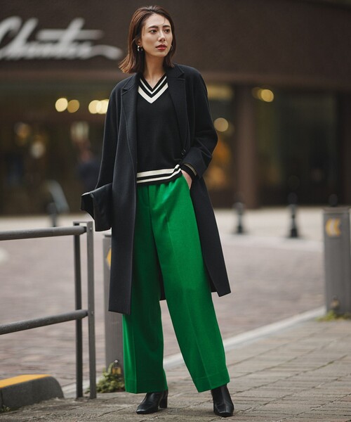 ICB（アイシービー） コート チェスターコート ウールカシミヤメルトン