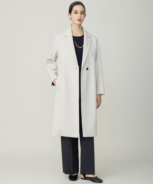 ICB（アイシービー） コート チェスターコート ウールカシミヤメルトン