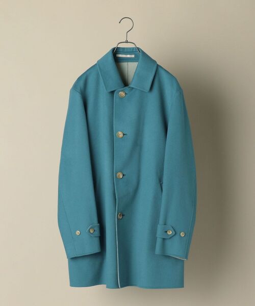 SHIPS（シップス） ステンカラーコート SD: ダブルフェイス ターコイズ